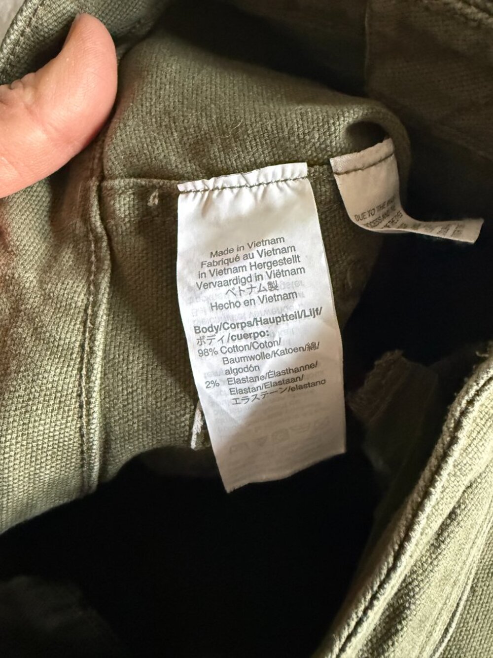 Madewell The Perfect Vintage Fatigue Short Women's Olive Canvas Pocket size 26 - Picture 5 of 5